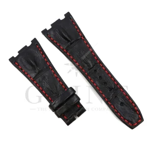 オーデマピゲ ロイヤルオーク オフショア<br>42mm用 ブラック×レッドステッチ<br>アリゲーターベルト