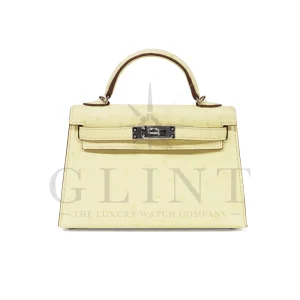 エルメス<br>ミニケリー 2<br>ジョーヌシトロン オーストリッチ