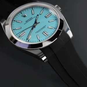 ロレックス オイスターパーペチュアル 41mm専用 ブラック【純正バックル使用モデル】