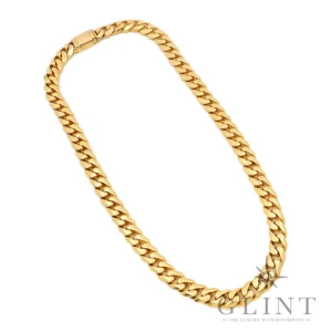 マイアミキューバンチェーンネックレス<br>ネックレス 22Kイエローゴールド