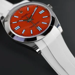 ロレックス オイスターパーペチュアル 41mm専用 ホワイト【純正バックル使用モデル】