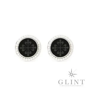 パテックフィリップ<br>カラトラバ オニキス ダイヤ<br>カフリンクス<br>205.9108G-001