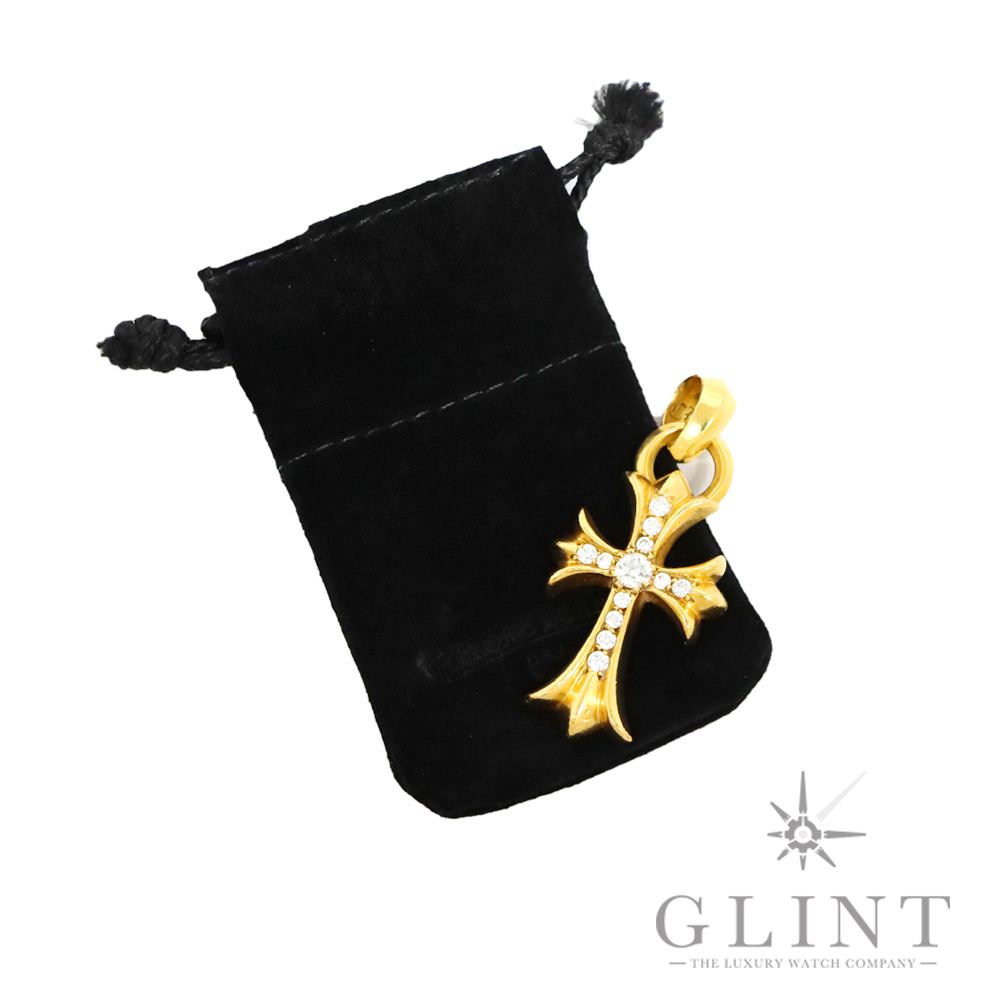 クロムハーツ22K SML CH CROSS WITH BALEDIAMOND PENDANT ｜ GLINT