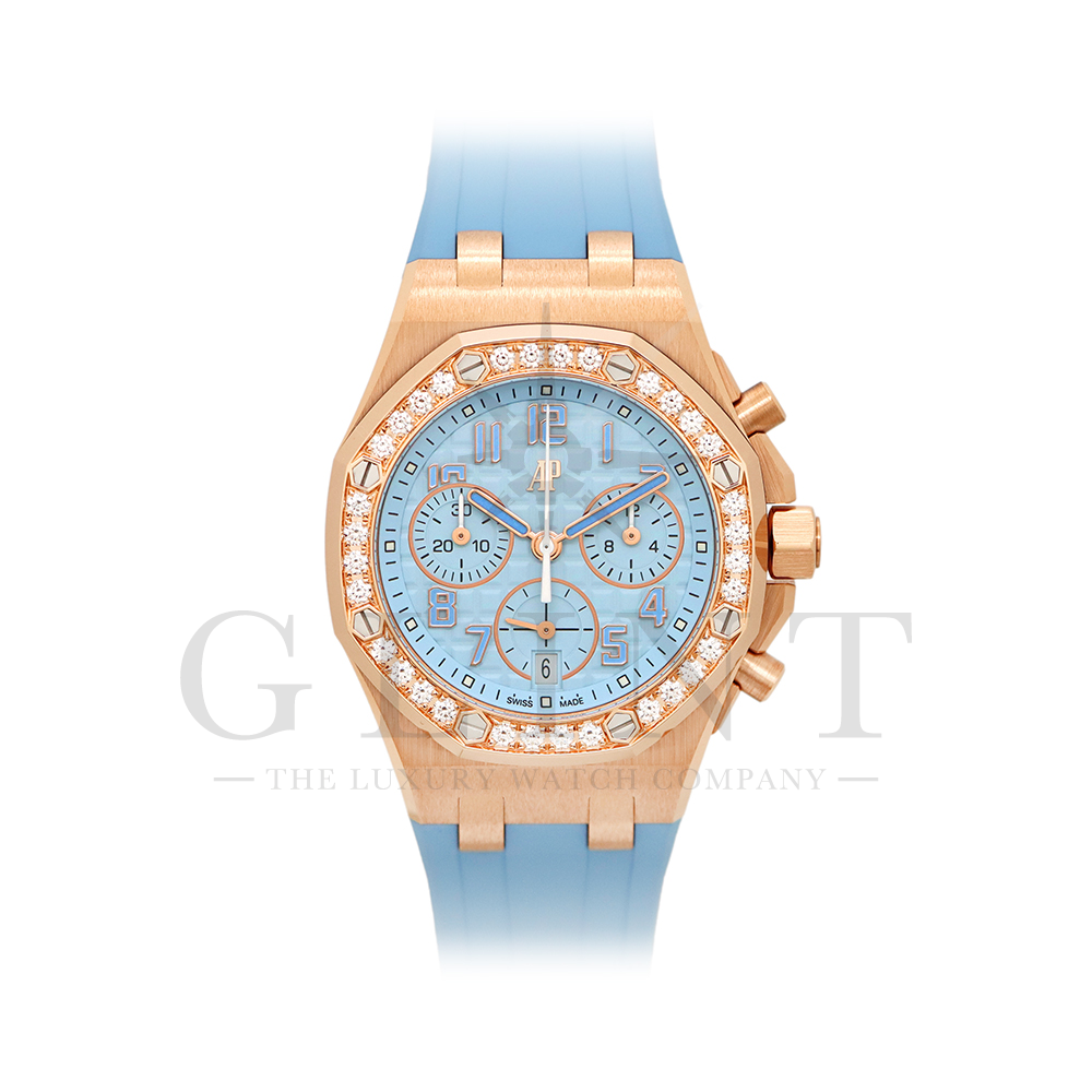 Audemars Piguetロイヤルオークブルー文字盤ボールペン専用ケース付き オーデマピゲロイヤル オーク オフショアクロノグラフ26430OR.ZZ