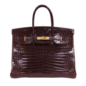 エルメス<br>バーキン35<br>クロコダイル ポロサス リセ